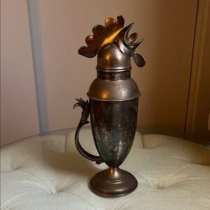 Restoration Hardware Vintage Reproduction Art Deco Rooster Cocktail Shaker